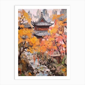 Autumn Gardens Painting Yuyuan Garden China Art Print
