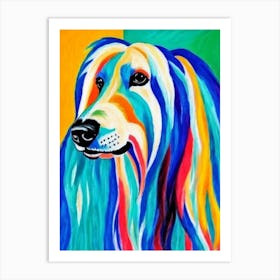 Afghan Hound 3 Fauvist Style Dog Art Print