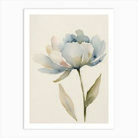 Blue Peony Art Print