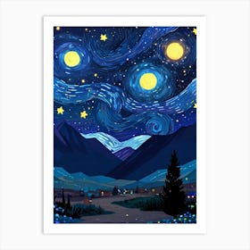 Starry Night 195 Art Print