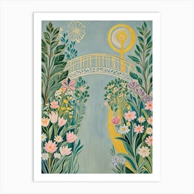 Bridge In The Garden Art Print