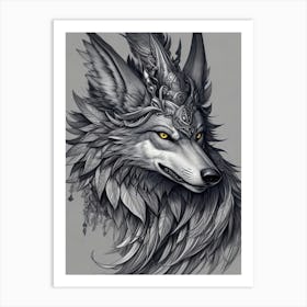 Wolf Head 1 Art Print