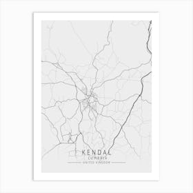 Kendal City Map Art Print