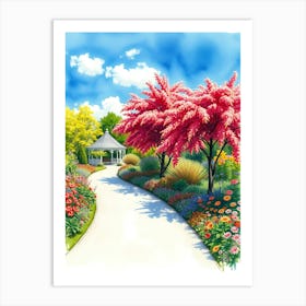 Gazebo In The Garden 3 Art Print