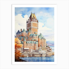 Château Charisma: Frontenac's Quebec Skyline Art Print