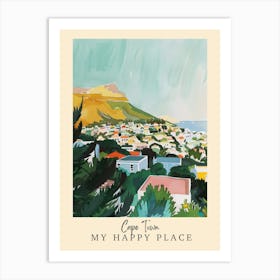 My Happy Place Cape Town 3 Travel Poster Art Print