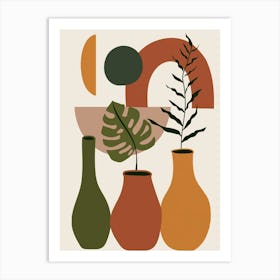 Vases And Plants Art Print