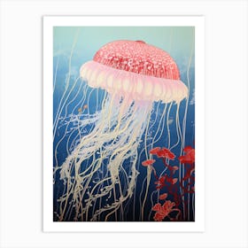 Box Jellyfish Japanese Style Illustration 1 Art Print