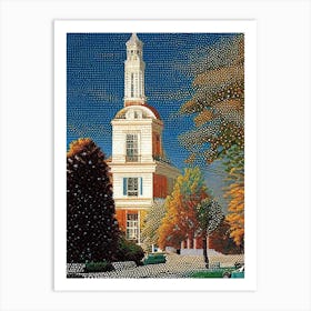 Concord, City Us  Pointillism Art Print