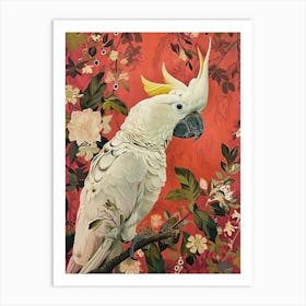 Floral Animal Painting Cockatoo 3 Art Print