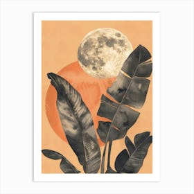 Moon And Bananas 1 Art Print