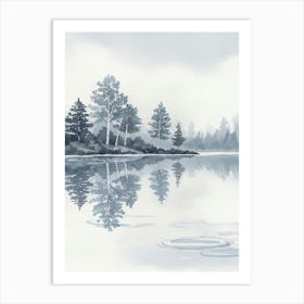 Pond In The Mist Poster