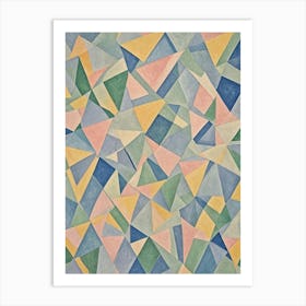 Pastel Triangles no1 Art Print