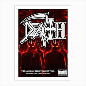 Death Live In Cottbus 98 Poster Art Print