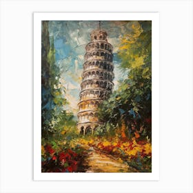 Tower Of Pisa Monet Style 2 Art Print