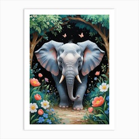 Elephant In The Forest 1 Art Print