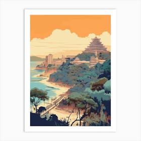 Enoshima Island, Japan Vintage Travel Art 2 Art Print