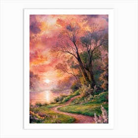 Sunset At The Lake Art Print