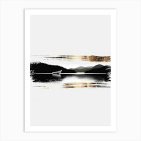 Boat On A Lake 1 Art Print