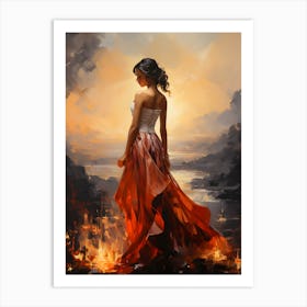 Fire And Taffeta Waltz Art Print