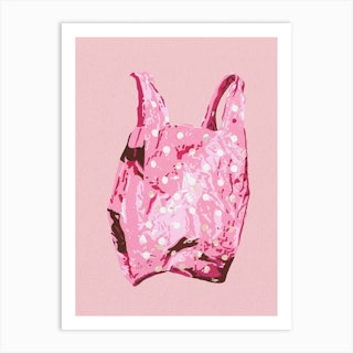 The Pink Bag Art Print