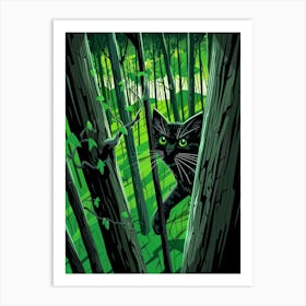 Cat In The Woods 1 Art Print