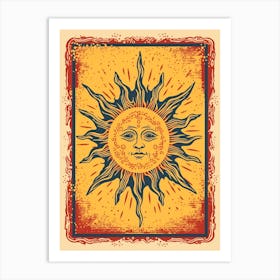 Bold Bright Sun Tarot Card Style 1 Art Print