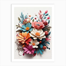 Paper Flowers 1 Art Print