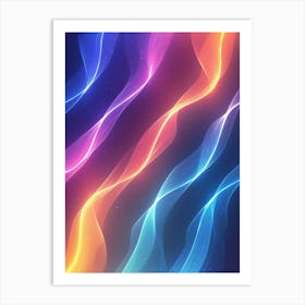 Abstract Wavy Lines Art Print