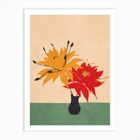 Fantasy Flower Pair 2 Art Print