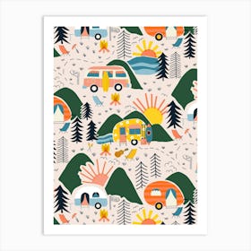 Camping Vacation Art Print