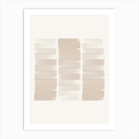 Beige Brushstrokes Art Print