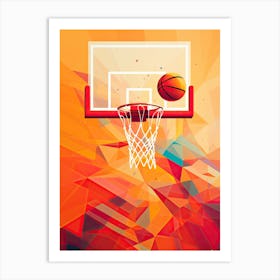 Abstract Basketball print Art Print