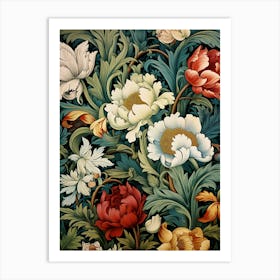 Floral Wallpaper 283 Art Print