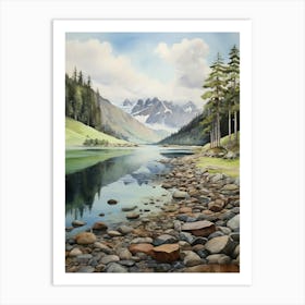 Lake In The Mountains 4 Art Print