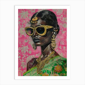 Gold And Sari Art Print