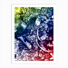 Watercolor Abstraction Colored Spots Art Print