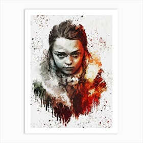 Arya Stark Game Of Thrones Potrait Art Print