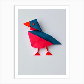 Goose 2 Origami Bird Art Print