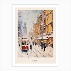 Vintage Winter Painting Poster Vienna Austria 2 Art Print