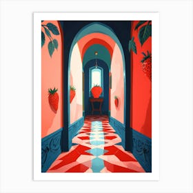 Hallway With Strawberries Art Print