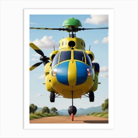 Helicopter - Helicopter Stock Videos & Royalty-Free Footage Art Print