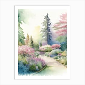 Bellevue Botanical Garden, 2, Usa Pastel Watercolour Art Print