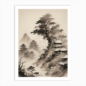 Asian Landscape Painting 16 Art Print