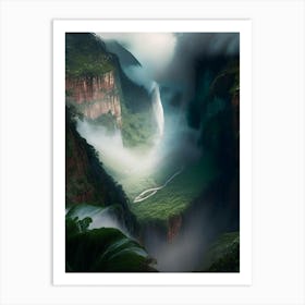 Gocta Cataracts, Peru Realistic Photograph (2) Art Print