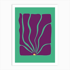 Purple Abstract Flower Art Print