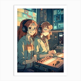 Lofi Girls 10 Art Print