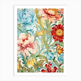 William Morris-inspired pattern blooms with elegance 1 Art Print