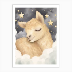 Sleeping Baby Alpaca 5 Art Print