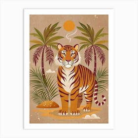 Tiger And Tropical Nature Art Print